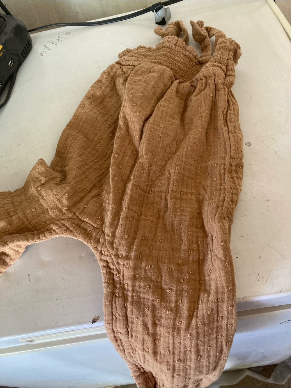 Old Navy Mauve Brown Textured Bubble Romper